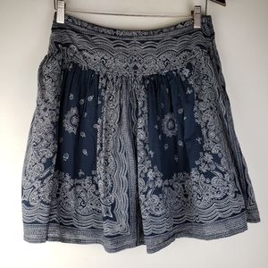 Blue Plate Bandana Print Mini Skirt
